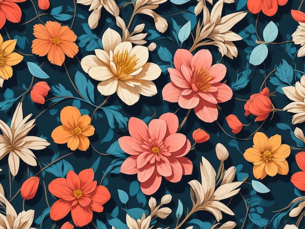 Illustrationsvektorisches florales nahtloses Muster