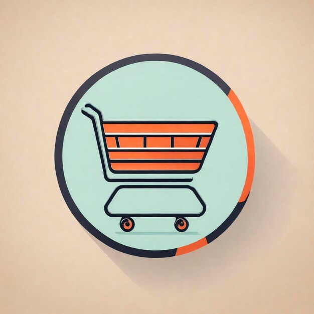 Foto illustriertes shopping-icon-logo-design