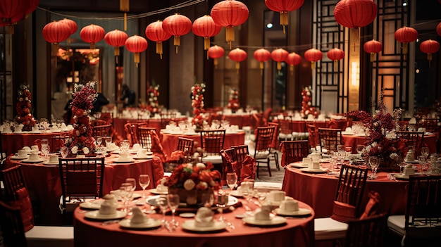 Iluminação de Natal ou estilo chinês de casamento