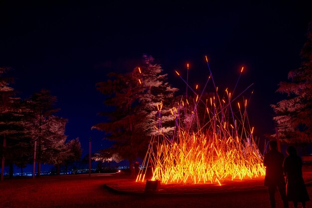 Iluminação do castelo de Brescia para a capital da cultura