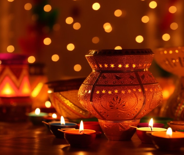 Iluminação festiva de Diwali