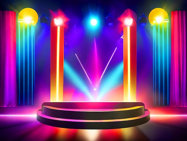 Foto iluminação ilustração colorida fonte de fundo iluminação do palco fonte de origem ilustração de luz do palco