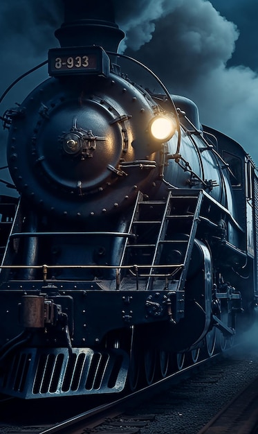 Foto iluminação lateral do trem de fumaça