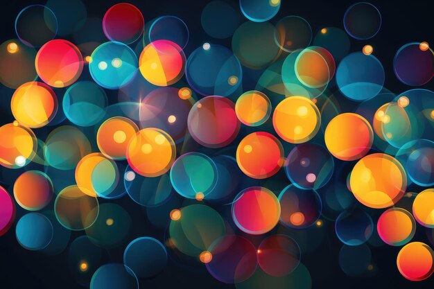 Iluminación Bokeh Abstracta y Vibrante