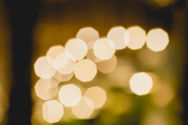 Iluminación bokeh circular abstracta en la noche