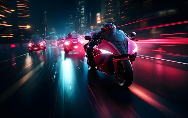 iluminación de fotografía de motos
