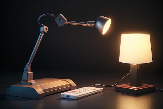 Iluminación lámpara de mesa luz nocturna forma creativa minimalista fondo de pantalla de fotografía HD