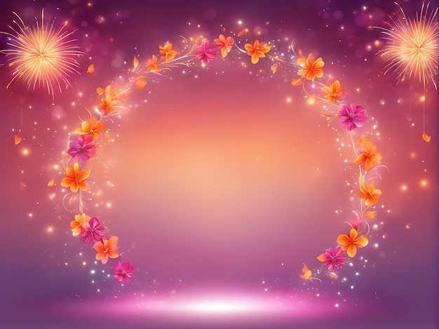 Iluminando Navratri y Diwali con vibrantes dias florales y luces para una celebración festiva