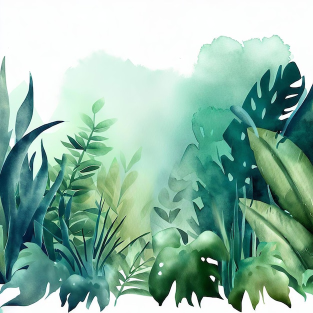 Ilustra??o da selva em estilo aquarela