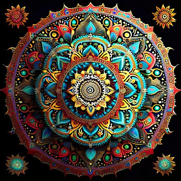 Foto ilustra??o de desenho colorido de mandala