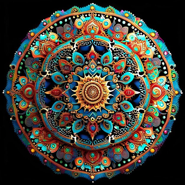 Foto ilustra??o de desenho colorido de mandala