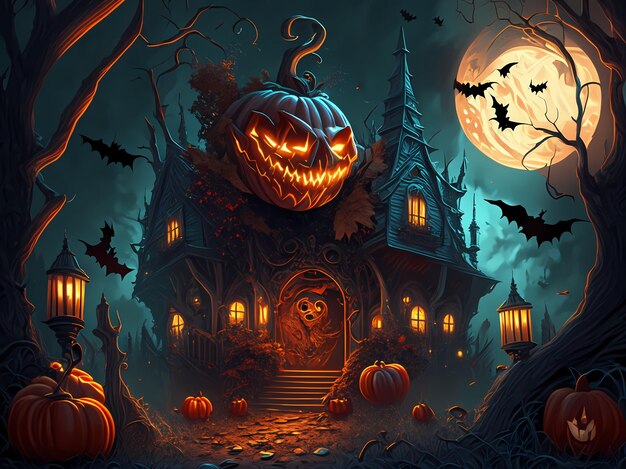 Ilustra??o de Halloween