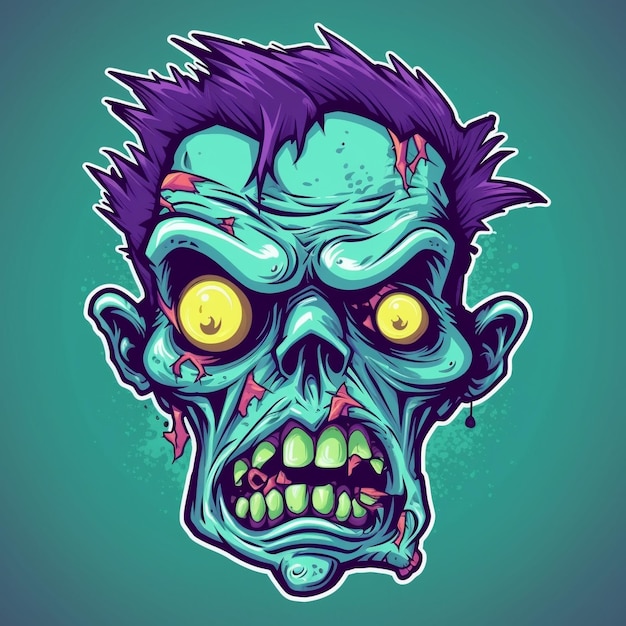 Ilustra??o de zumbi assustador