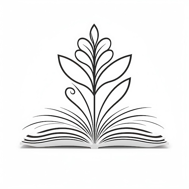 Ilustra??o do logotipo do livro aberto