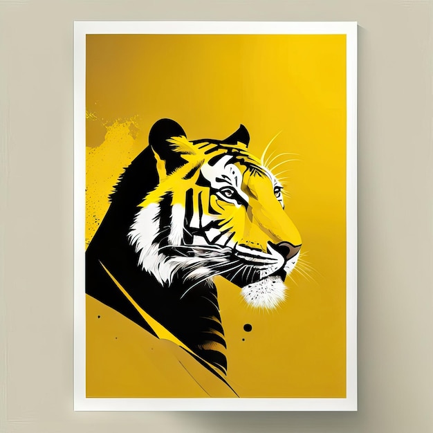 Ilustra??o minimalista de tigre