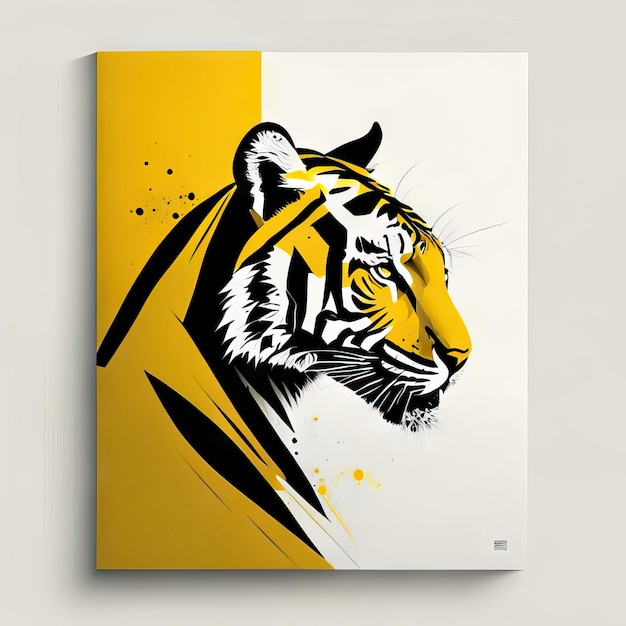 Ilustra??o minimalista de tigre