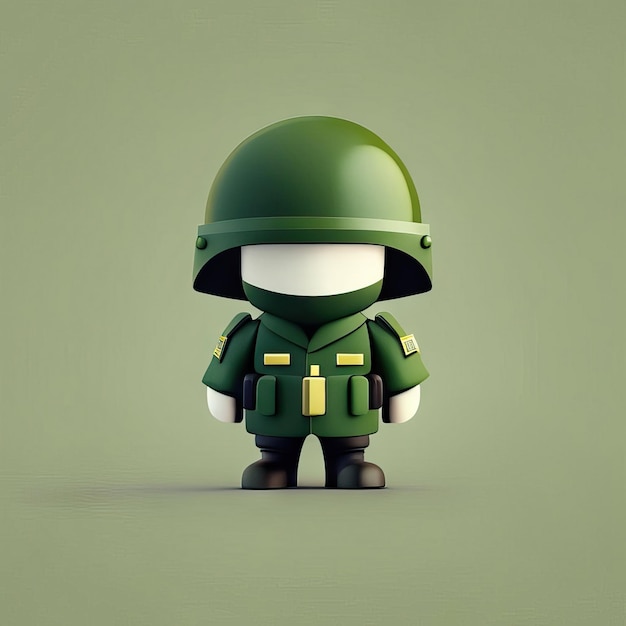 Ilustra??o minimalista do mascote do soldado