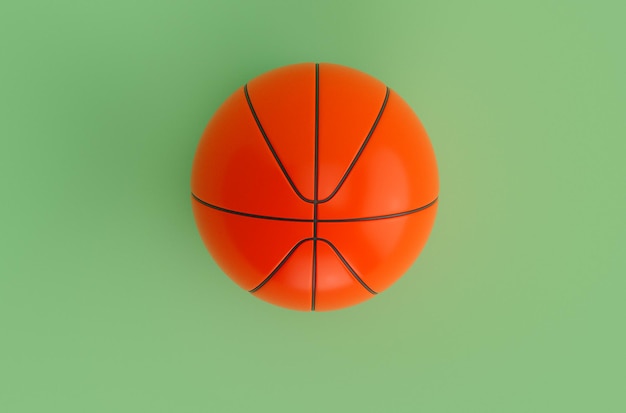 ilustração 3d acessórios de esporte de basquete bola de basquete 3D