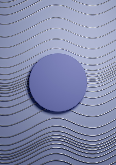 ilustração 3D azul exibição mínima do produto vista superior plana configuração fotografia de luxo ornamentos onda