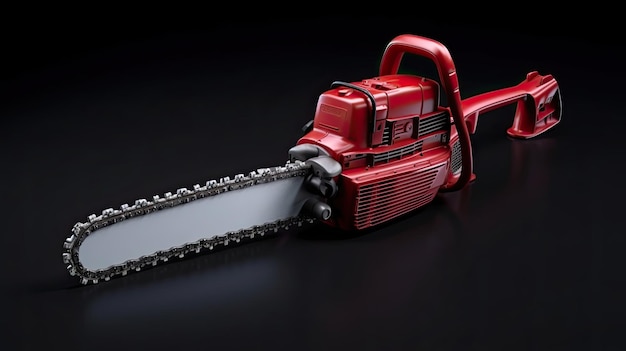 Ilustração 3d chainsaw fundo isolado