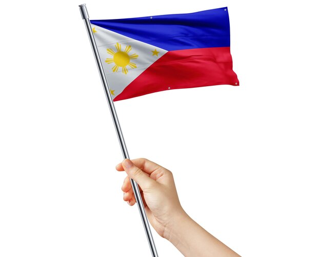 ilustração 3d da bandeira filipina