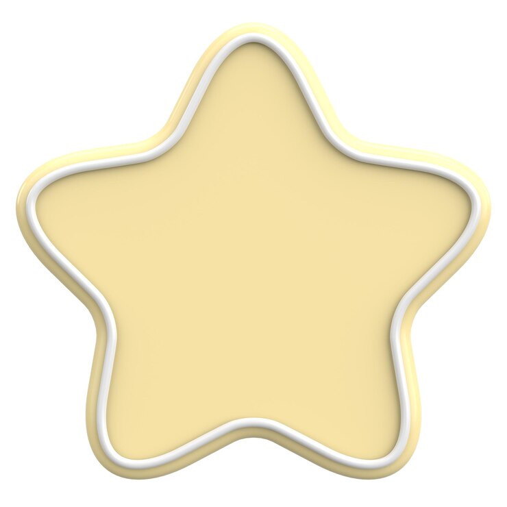 Foto ilustração 3d da etiqueta de preço em forma de estrela.