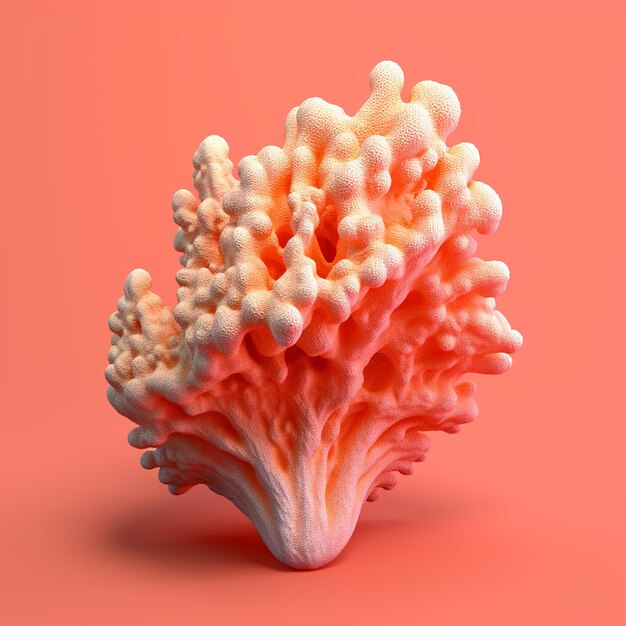 Ilustração 3D da forma do coral