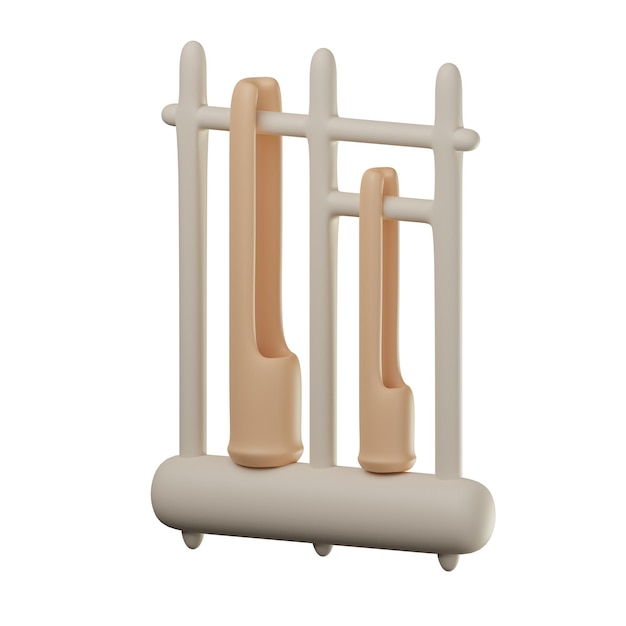 Ilustração 3D de Angklung