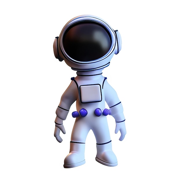 Ilustração 3D de astronauta gerada por IA