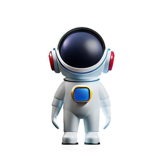 Ilustração 3D de astronauta gerada por IA