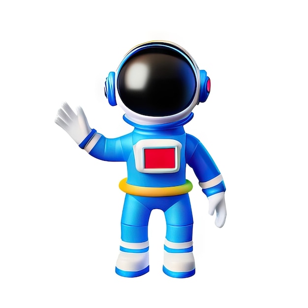 Ilustração 3D de astronauta gerada por IA