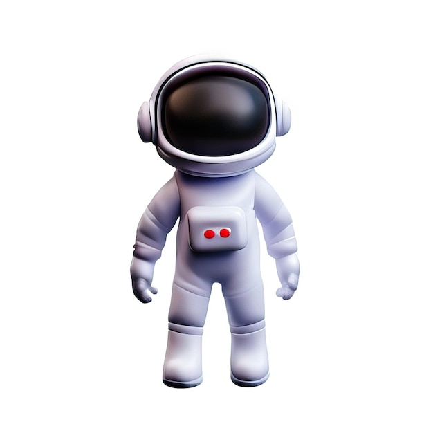 Ilustração 3D de astronauta gerada por IA