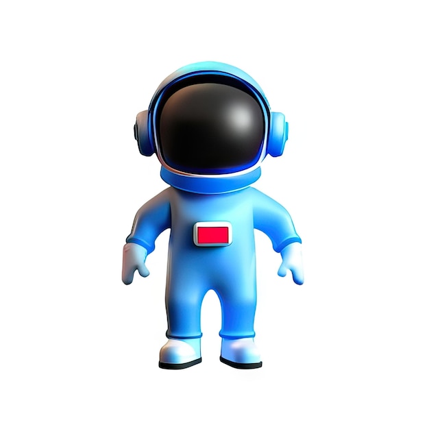 Ilustração 3D de astronauta gerada por IA