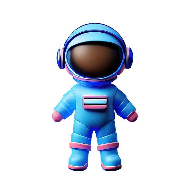 Ilustração 3D de astronauta gerada por IA