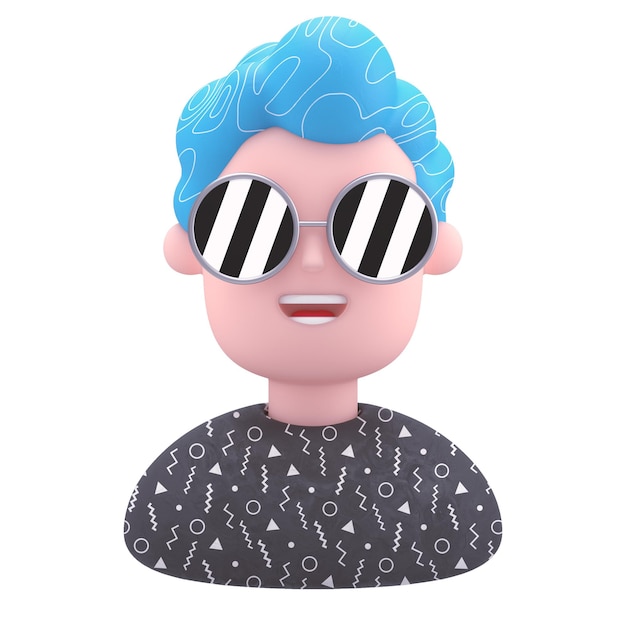 ilustração 3d de avatar