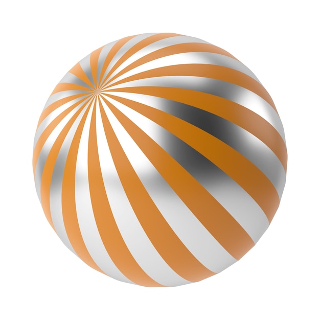 Ilustração 3D de bola de natal colorida