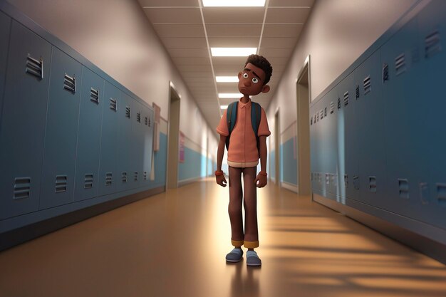 Ilustração 3D de bullying