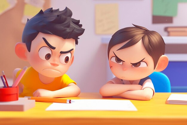 Ilustração 3D de bullying