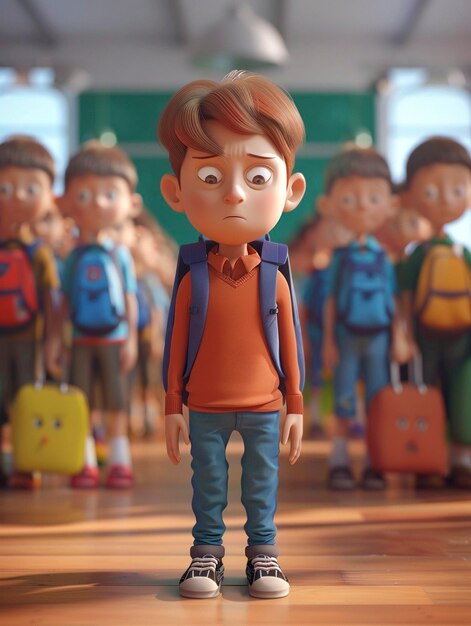 Ilustração 3D de bullying