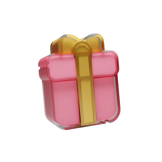 Foto ilustração 3d de caixa de presente isolada em fundo cinza caixa de caixa surpresa de férias ícones 3d realistas