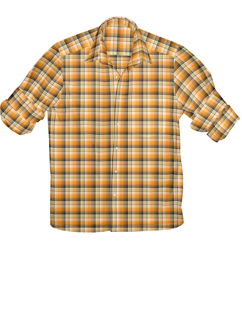 Ilustração 3D de camisa masculina da estação de outono