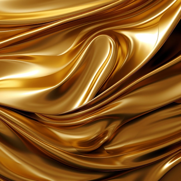 Ilustração 3D de fundo abstrato dourado