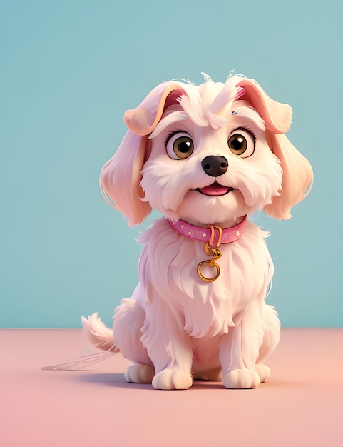 Foto ilustração 3d de personagens de cães