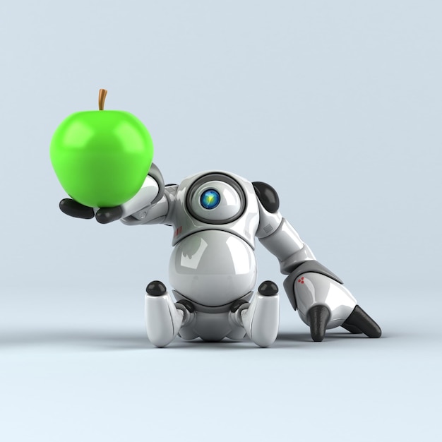 Ilustração 3D de robô grande
