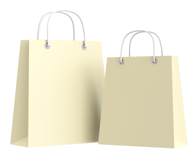 ilustração 3D de saco de compras 3D