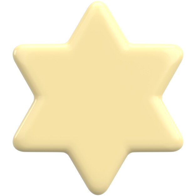 Ilustração 3D de Star Star Shape.