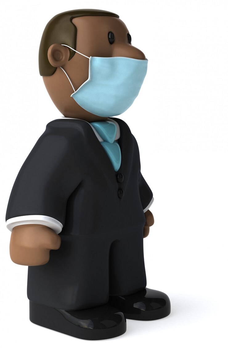Foto ilustração 3d de um empresário de desenho animado