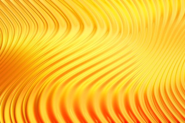ilustração 3D de um fundo gradiente amarelo abstrato com linhas Textura gráfica moderna Padrão geométrico