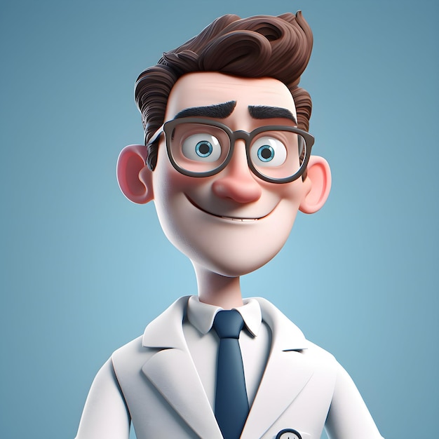 Ilustração 3D de um médico