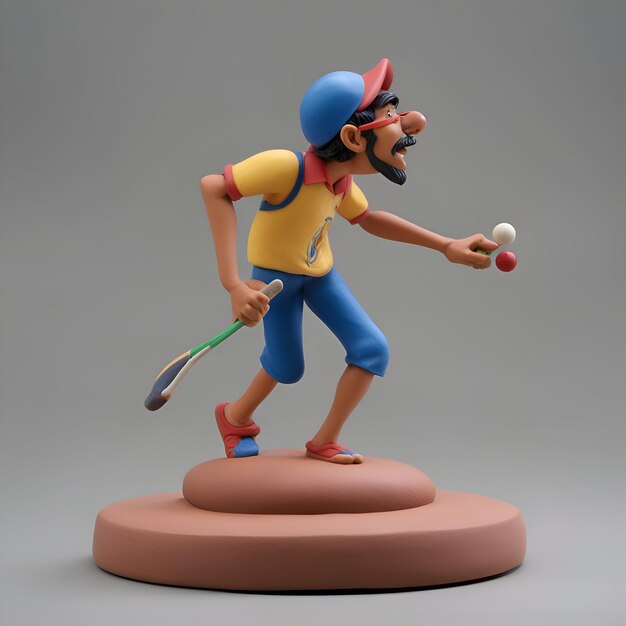 3d ilustração. Diversão atleta 3d desenho animado personagem